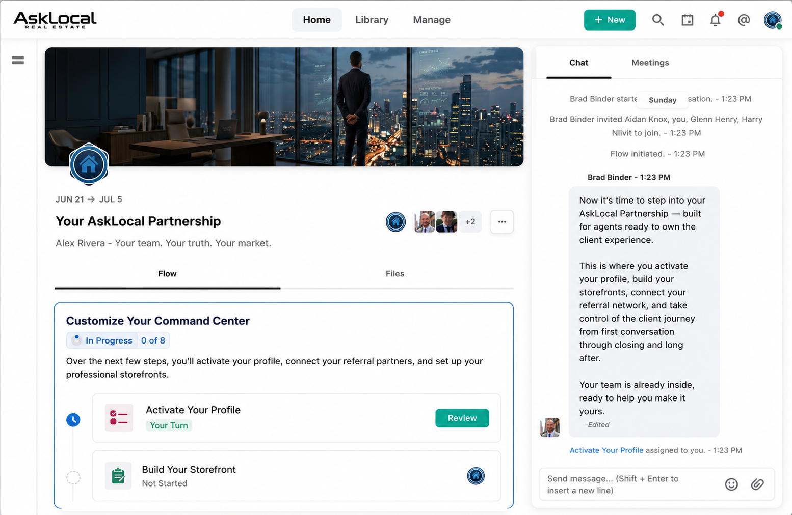 AskLocal real estate business dashboard